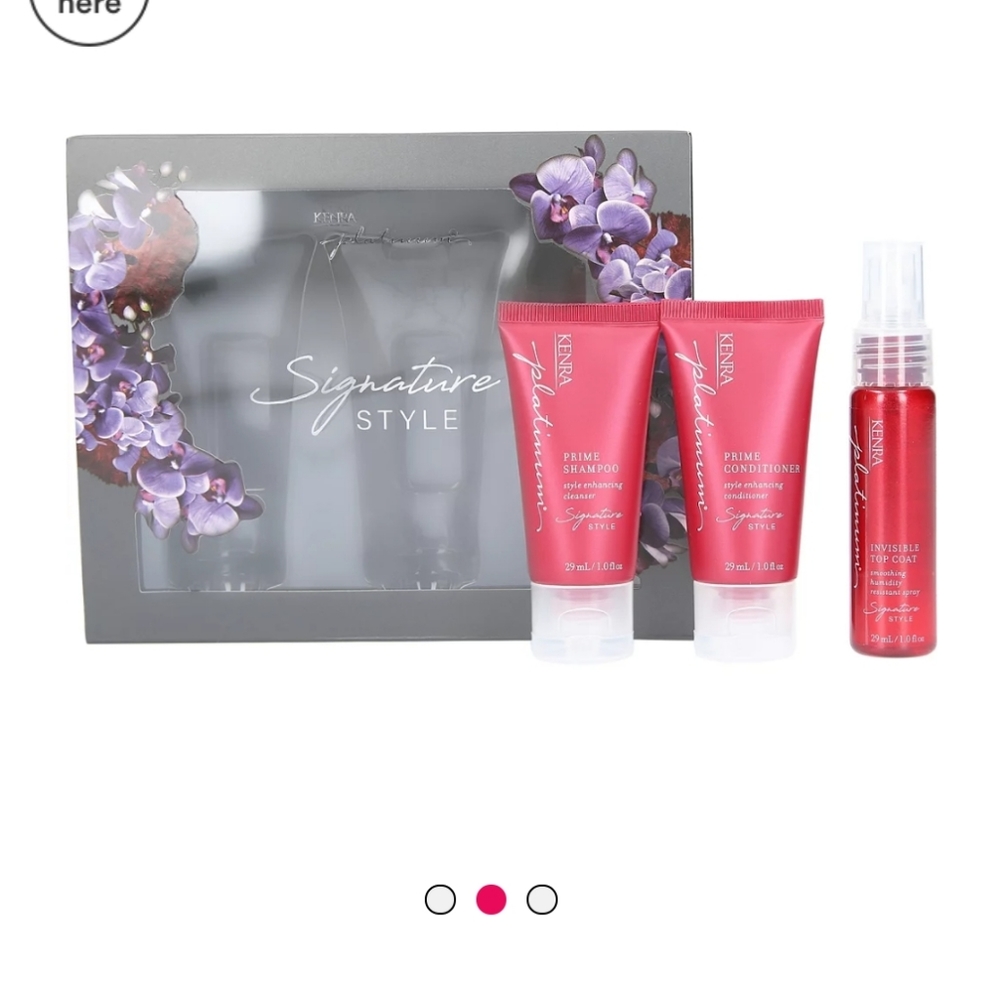 Shampoo conditioner invisible top coat gift box.Travel sizes w/extra top coat.